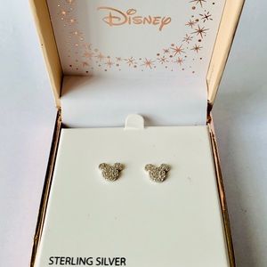 Sterling Silver Mickey Mouse Studs Earrings